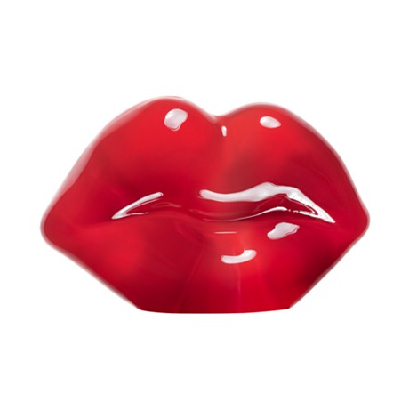 Kosta Boda Makeup Hot Lips Figurine, Red