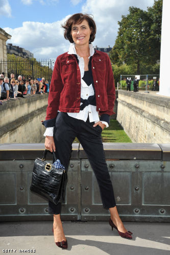 Ines De La Fressange arrives at the Christian Dior Spring / Summer 2013