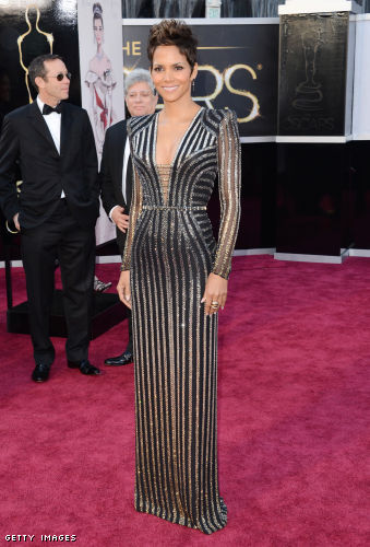 Halle Berry shimmers in Marchesa