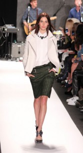 Don’t you love the leathers? Rebecca Minkoff Fall 2013 Runway Trends Review and Fashion Show Reviews
