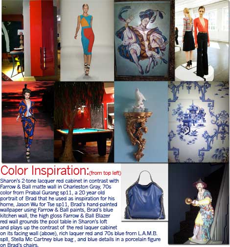 Color Inspiration Board from home to the catwalk