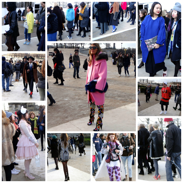 Fashionistas outside Nina Ricci fall 2014