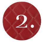 2. red quilted