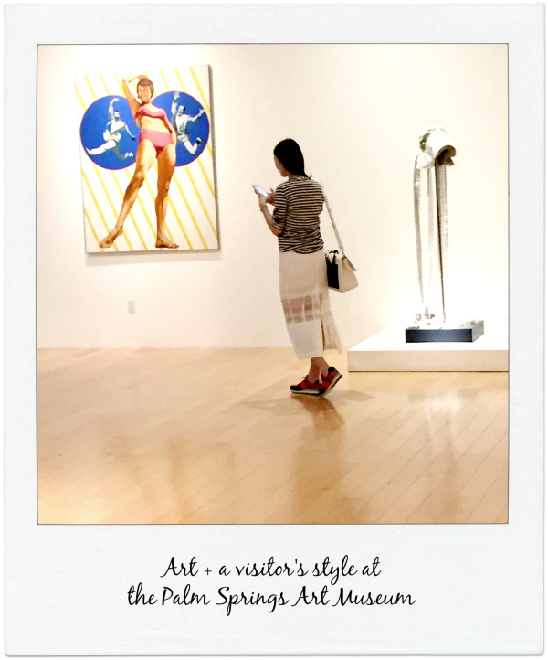 Art + a visitor's style at  the Palm Springs Art Museum