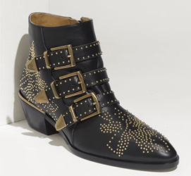 Nagore is wearing Chloe 'Suzanne Studs' Buckle Booties, but I pulled some more wallet-friendly ones below