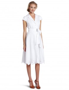 Get the look for a fraction of the price with this white shirtdress by Jones New York