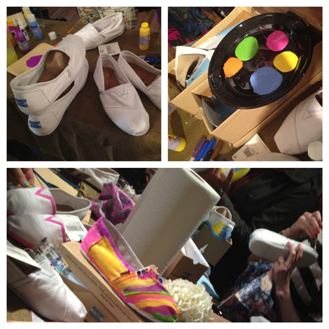 Start out with a white pair of TOMS shoes to let the DIY fun begin