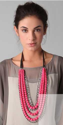 Adia Kibur  Multi-Strand Neon Bead & Crystal Necklace at Shopbop will look right all the way through spring and summer