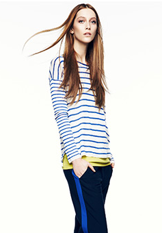Vince Mixed Stripe Pullover is a casual way to look polished for errands