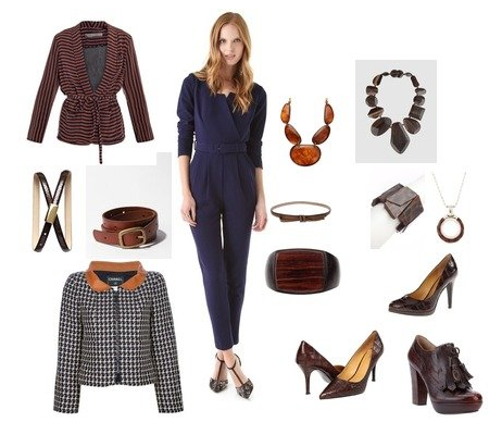 Business Chic Stylist Advice- How to wear navy with brown