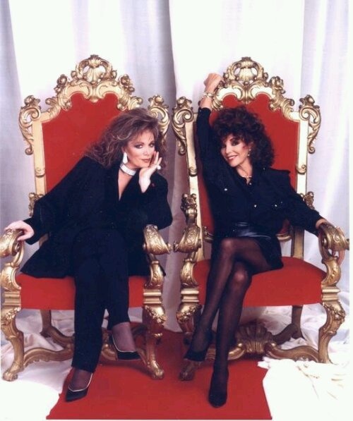 Jackie Collins & Joan Collins, back in the day