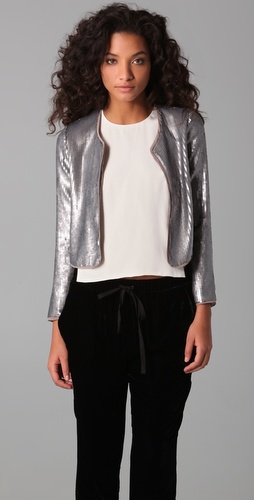BB Dakota Royale Sequined Jacket at ShopBop is glam, yet simple enough to be reworked several different ways