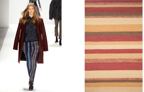 From the Richard Chai fw 12 runway and a Ravella Stripe Rug at BedBath