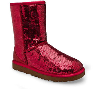 For me, these sparkle glitter UGGS win the fugly shoe of the year award.