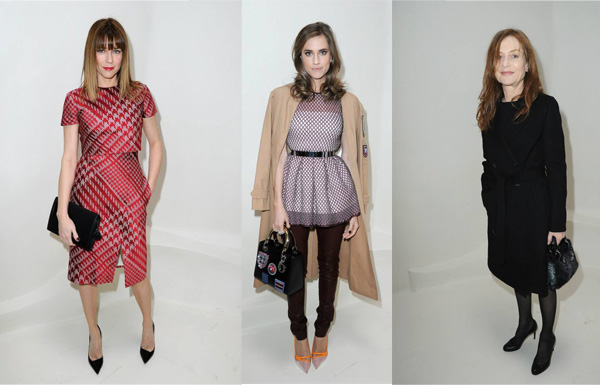 Marie Josée Croze, Allison Williams and Isabelle Huppert all in Dior