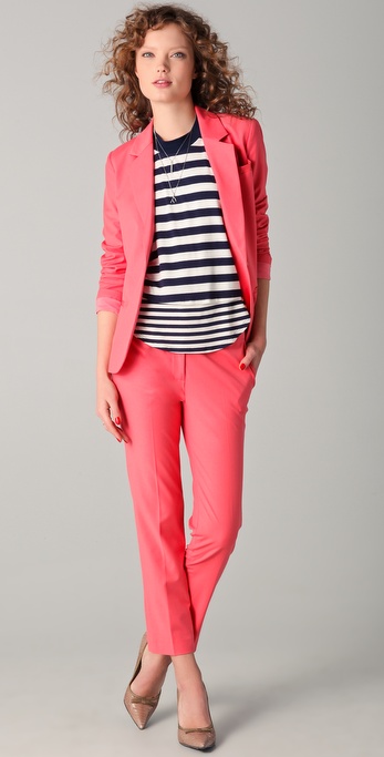 Elizabeth and James Spring Jim Blazer and Pants in Tiger Lilly (at Shopbop).