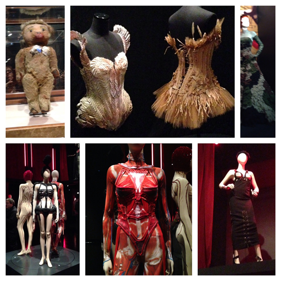 Ah, those corsets! Including Gaultier's first outing on his little stuffed bear.