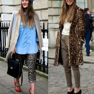 Dressed down leopard at London Fashion Week