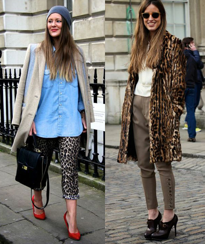 Dressed down leopard at London Fashion Week