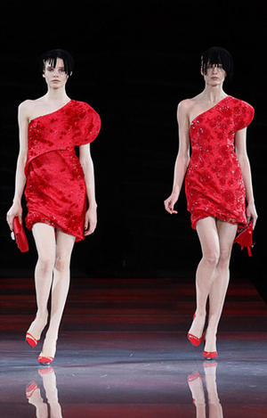 Giorgio Armani fall / winter 2010 fashion show for the New Chic Collection at Milan Fashion Week