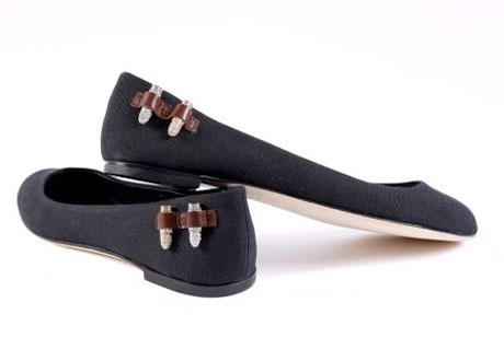 GIUSEPPE ZANOTTI x COLETTE Ballerina shoes with Swarovski strass bullet detail