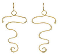 Cleopatra Gold & Diamond Earrings from Wendy Brandes as seen on in Kim Cattrall in "Sex and the City 2"