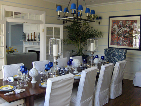 Brad set the table for a sumptuous dinner for a photo shot.