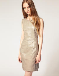 Selected Femme Bella Leather Dress on SALE at ASOS
