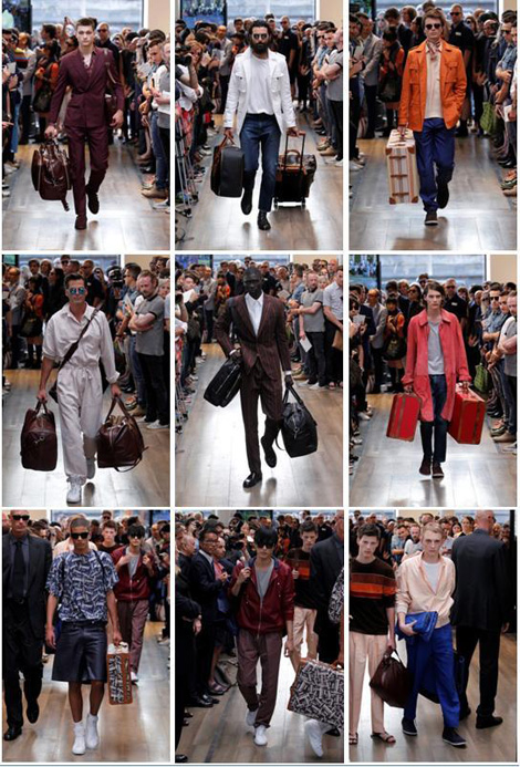 Trussardi- Men's Collection Fashion Show by Umit Benan at Palazzo Trussardi in Piazza della Scala in Milano