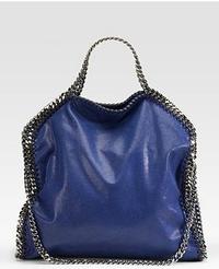 Stella McCartney Shaggy Deer Falabella Small Tote in French Blue at Saks.com