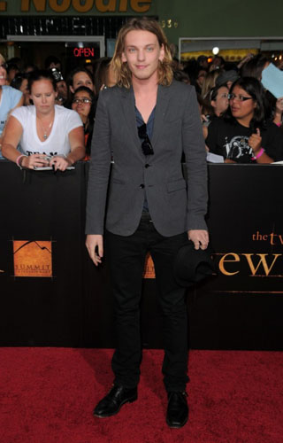 Jamie Campbell Bower wearing Burberry to the LA premiere of Twilight New Moon, November 2009