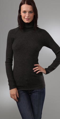 Vince  Ribbed Cashmere Turtleneck Sweater at Shopbop.com