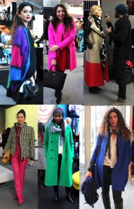 Color blast street style at NYFW